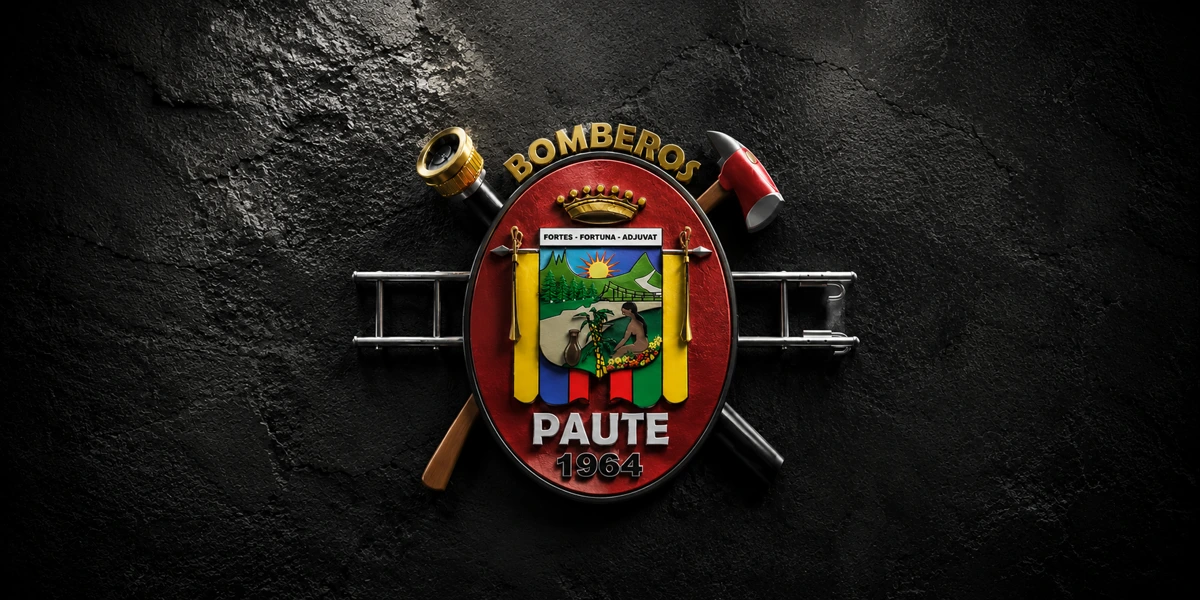 Escudo del Cuerpo de Bomberos del Cantón Paute